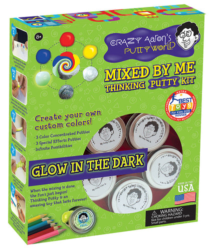 Mixed By Me Kit Glow in the Dark Crazy Aron's Thinking Putty