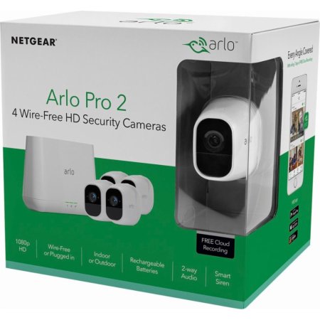 Arlo Pro 2 Smart Security System with 4 Cameras - NetGear