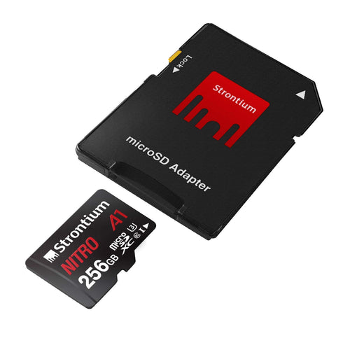 STRONTIUM 256GB Nitro A1 100 mb/s Card, U3 for 4K video