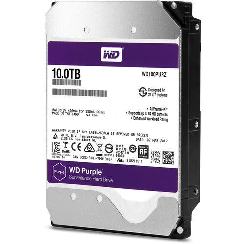 Western Digital 3.5" Int HDD 10TB (PURPLE)*