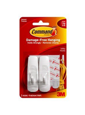 3M Combo (3M Command Medium wire Hook, 3M command Designer Medium Hook, 3M command Medium Hook)