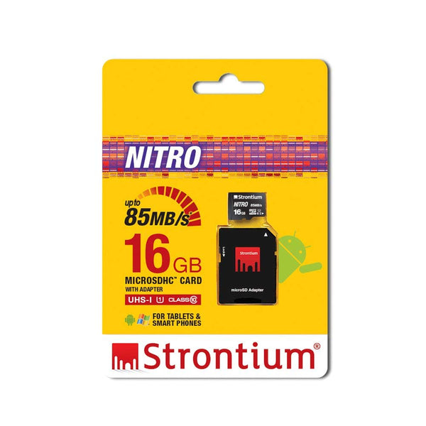 STRONTIUM 16GB New Nitro 85 mbps with Adapter