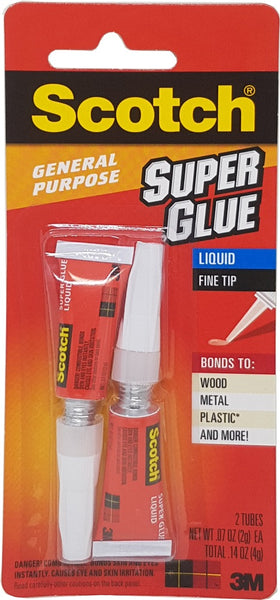 3M DOUBLE SIDED TISSUE TAPE 24MM X 10YD, 3M GENERAL PURPOSE SUPER GLUE LIQUID 7OZ