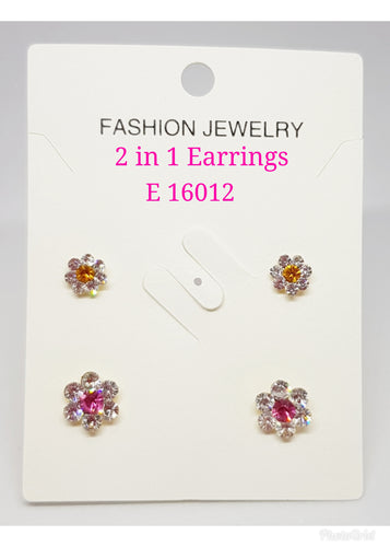 2 in 1 Earring (2) - E 16012