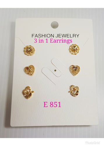 3 in 1 Earrings - E 851