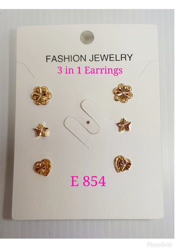 3 in 1 Earrings - E 854