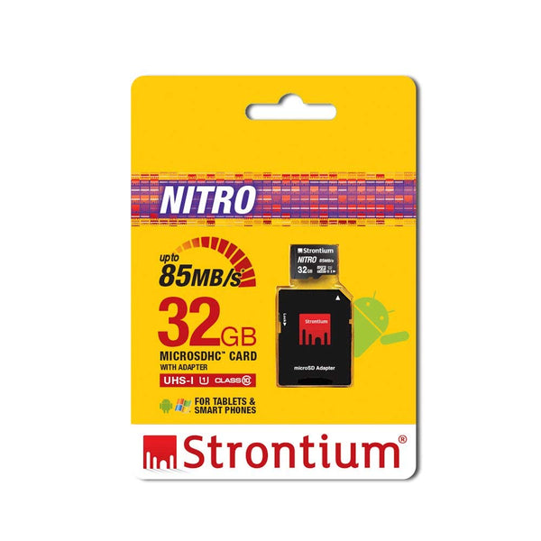 STRONTIUM 32GB New Nitro 85 mbps with Adapter