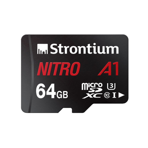 STRONTIUM 64GB Nitro A1 100 mb/s Card, U3 for 4K video
