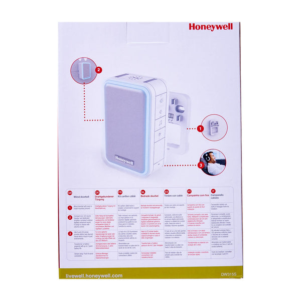 HONEYWELL WIRED DOORBELL WHITE HW-DW315S (6 MELODIES)