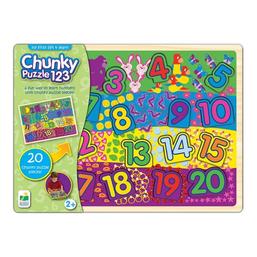 The Learning Journey My First Chunky Lift  Learn 123 Puzzle