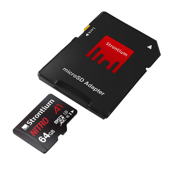 STRONTIUM 64GB Nitro A1 100 mb/s Card, U3 for 4K video