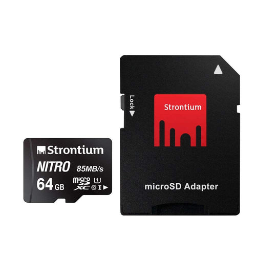 STRONTIUM 64GB New Nitro 85 mbps with Adapter