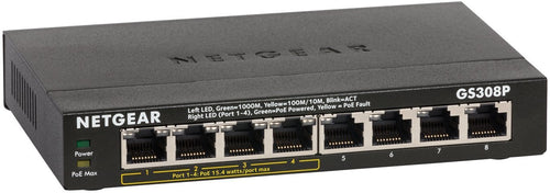 NetGear GS308P 8Port PoE Gigabit Desktop Switch