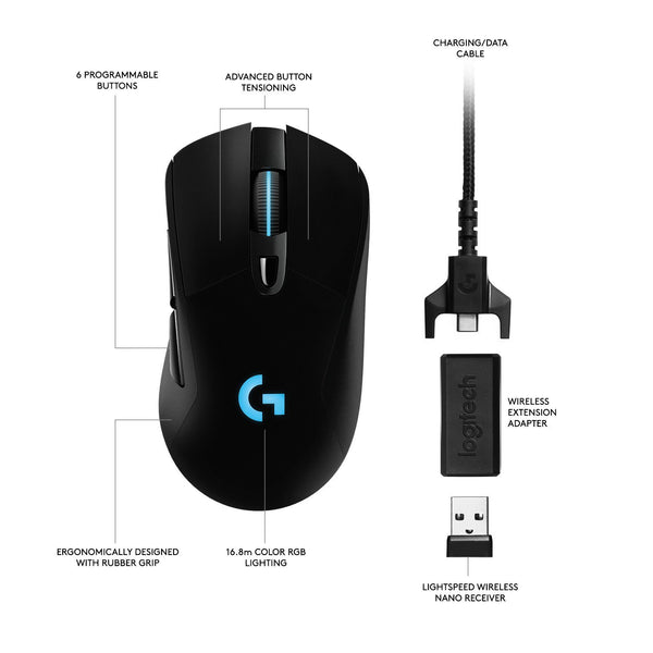 Logitech G703 LIGHTSPEED™ Wireless Gaming Mouse