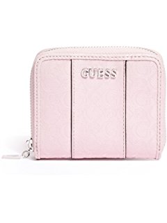 GUESS Factory Women's Ware Patent Logo Small Zip-Around Wallet