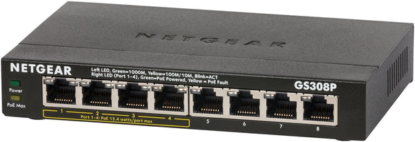 NetGear GS308P 8Port PoE Gigabit Desktop Switch