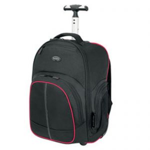 Targus 16" Compart Rolling Backpack - Black/Red