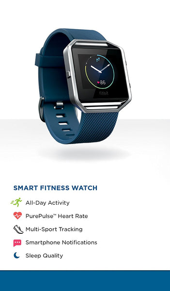 FITBIT BLAZE BLUE SILVER - LARGE