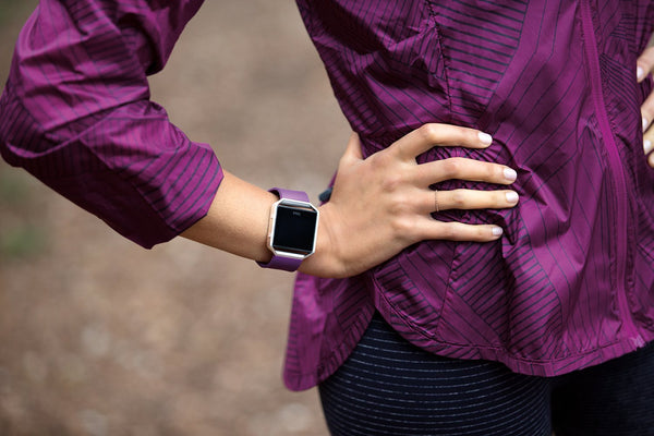 FITBIT BLAZE PLUM SILVER - SMALL