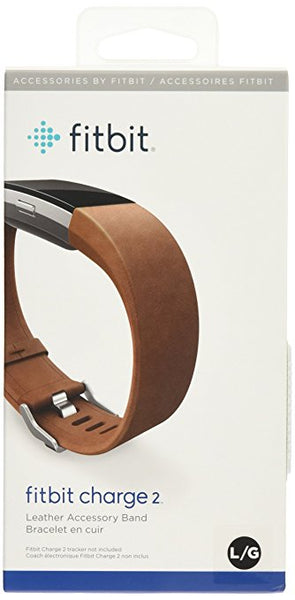 Charge 2 Accessory Band Leather Brown - Large