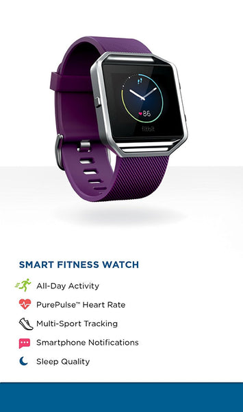 FITBIT BLAZE PLUM SILVER - LARGE