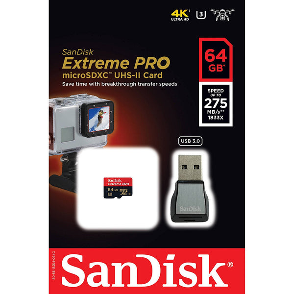 SanDisk ExtremePRO microSDXC C10 UHS-II 64GB
