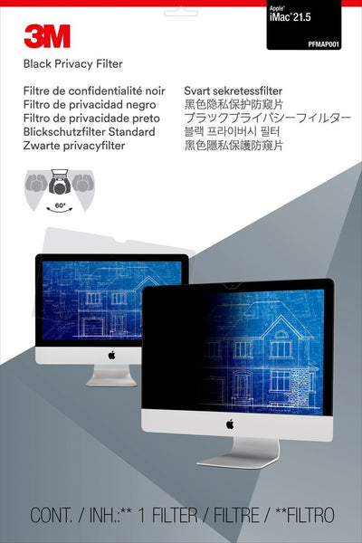 3M™ Black Privacy Filter for Apple® iMac® 21.5" (Old Cat: PFIM21V2)
