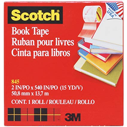 3M BOOK TAPE 2" X 15YD, 3M HEAT RESISTANT, FLAT & SMOOTH SURFACES GREY 19MM X 1.5M X 0.8MM