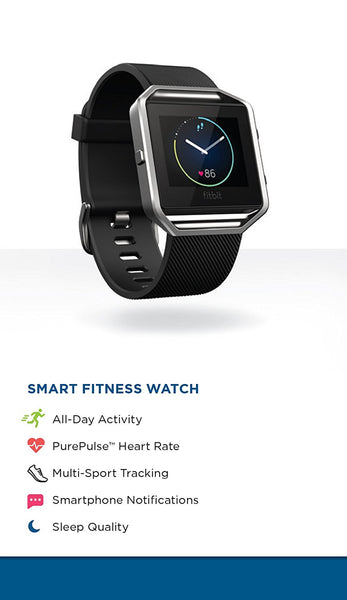 FITBIT BLAZE BLUE SILVER - SMALL