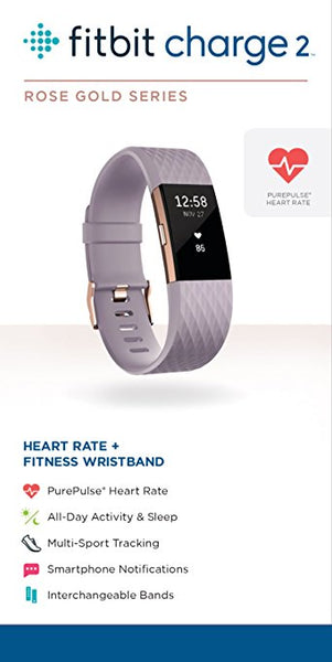 Fitbit Charge 2 Lavender Rose Gold - Large