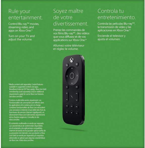 XboxOne Media Remote EN/XT/ZH/KO APOC Hdwr