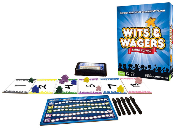 North Star Games Wits & Wagers Family Edition - Kid Friendly Party Game and Trivia