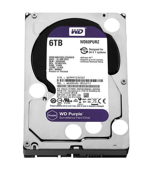 Western Digital 3.5" Int HDD 6TB (PURPLE)*