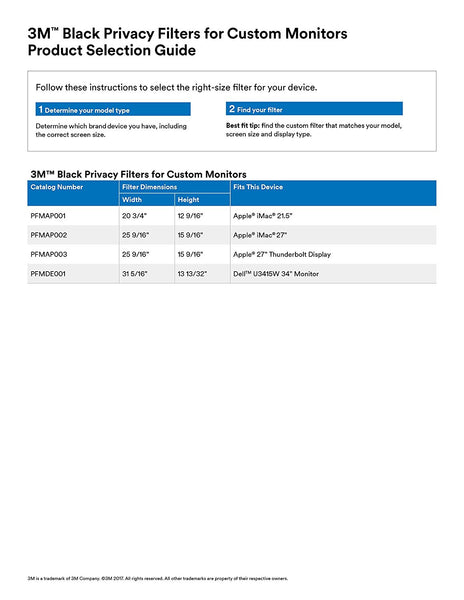 3M™- Privacy Filter for Dell U3415W 34" Monitor (21:9)