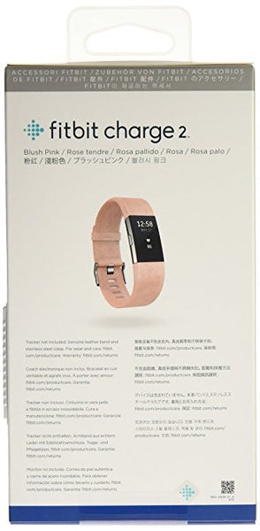 Charge 2 Accessory Band Leather Blush Pink - Large