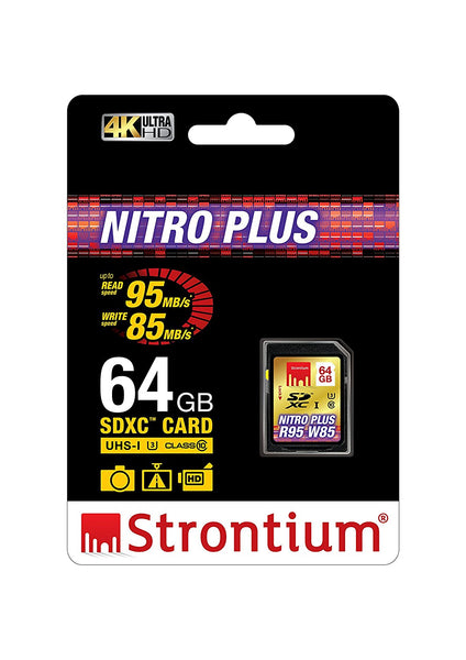 Strontium 64GB MicroSD nitro plus 3 in 1 R95/W85