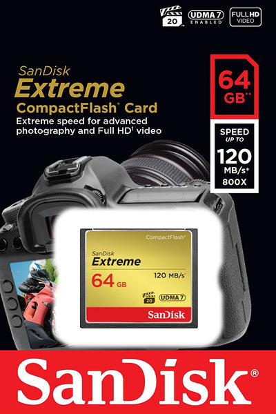 SanDisk Extreme CompactFlash Card 64GB