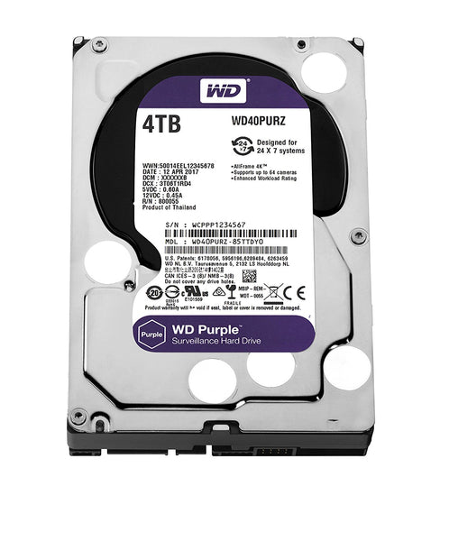 Western Digital 3.5" Int HDD 4TB (PURPLE)*