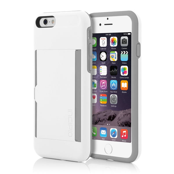 Incipio Stowaway [Advance] iPhone 6 Plus Case - White/Dark Grey