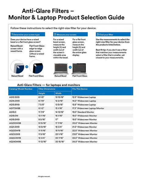 3M - AG 20.0W9 Anti-Glare 20" Filter