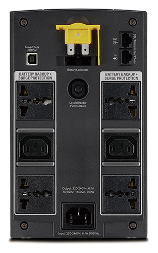 APC Back-UPS 1400VA, 230V, AVR, Universal and IEC Sockets