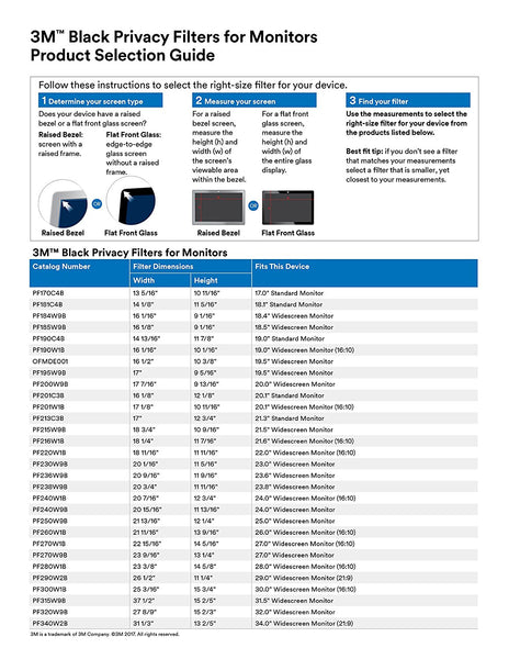 3M - Privacy Filter for 19 in. Widescreen Monitor 16:10 Anti Glare (19 Inches)