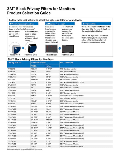3M - PF18.5W9 Desktop Privacy Filter Widescreen 16:9 AR (18.5 Inches)