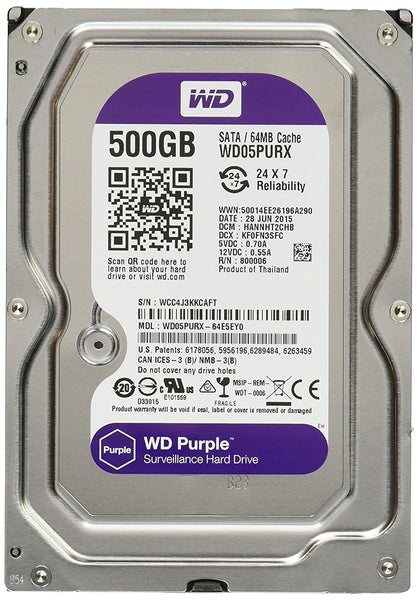 Western Digital  3.5" Int HDD 500GB (PURPLE)