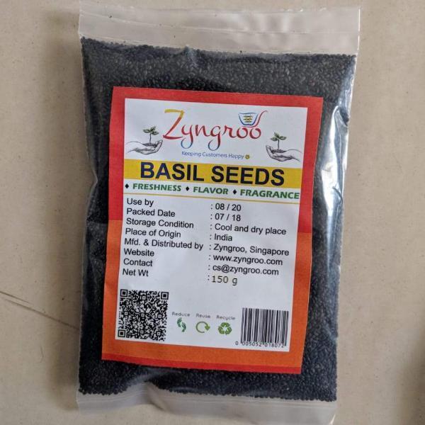 Basil Seeds (Sabja Seeds) - 150 Grams