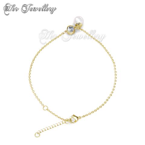 Crystal Pearl Anklet (Yellow Gold) - Crystals from Swarovski®