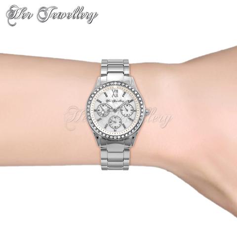Pinkc Watch (Cream) - Crystals from Swarovski®
