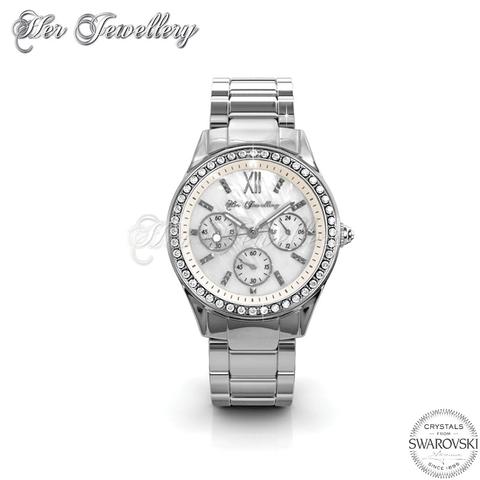 Pinkc Watch (Cream) - Crystals from Swarovski®