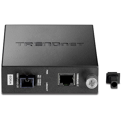 Trendnet Intelligent 1000Base-T to 1000Base-LX Dual Wavelength Single Mode SC Fiber (60 km / 37.3 miles)
