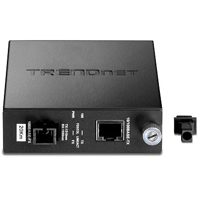 Trendnet 100Base-TX to 100Base-FX Dual Wavelength Single Mode SC Fiber Converter TX1310(20km)